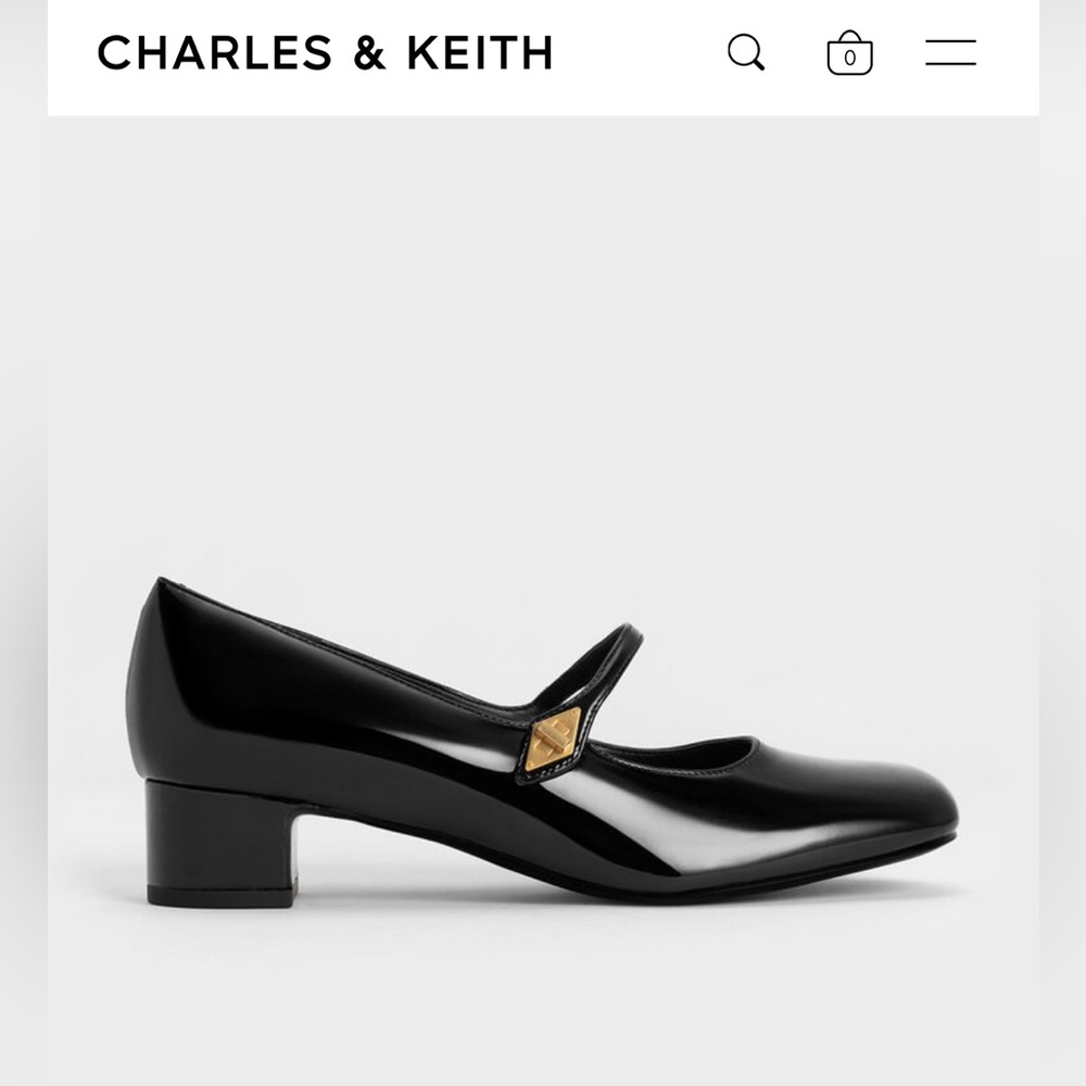 Charles & Keith Block Heeled Mary Janes NIB